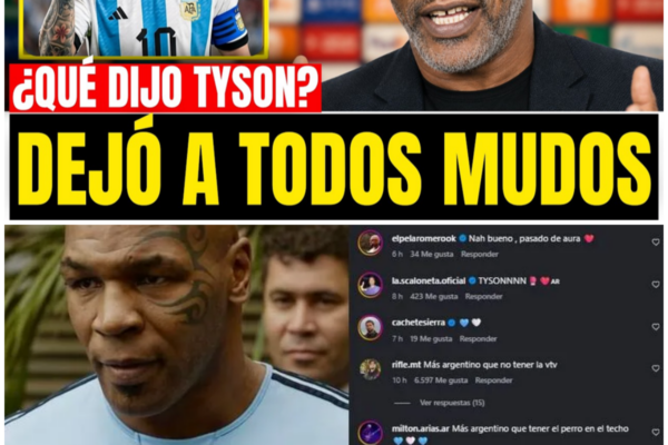 MIKE TYSON HOMENAJEA a MESSI con la CAMISETA que le FIRMÓ MARADONA
