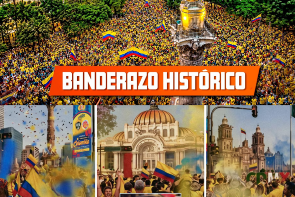 COLOMBIA PARALIZÓ el ÁNGEL en MÉXICO BANDERAZO