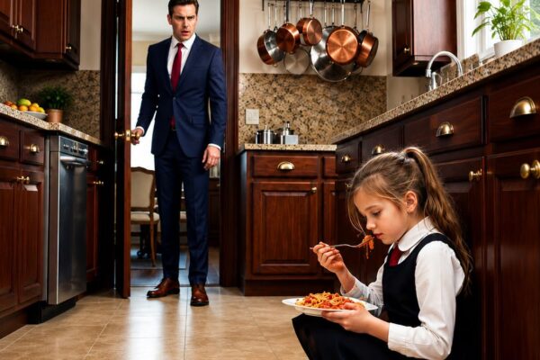 El magnate encontró a la hija de su empleada comiendo a escondidas lo ...