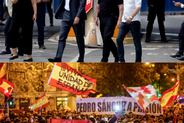 MASIVA PROTESTA contra Sánchez en la sede del PSOE por Ceuta: “¡...
