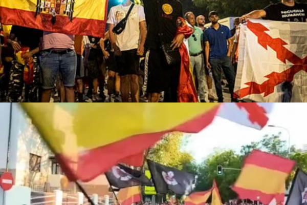 MASIVA MANIFESTACIÓN en la embajada de Marruecos en Madrid “¡Sánchez...